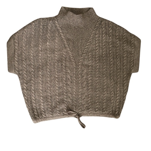 Express Brown Knit Set. Top sm oversized, pencil skirt size M with stretch. - Picture 6 of 9